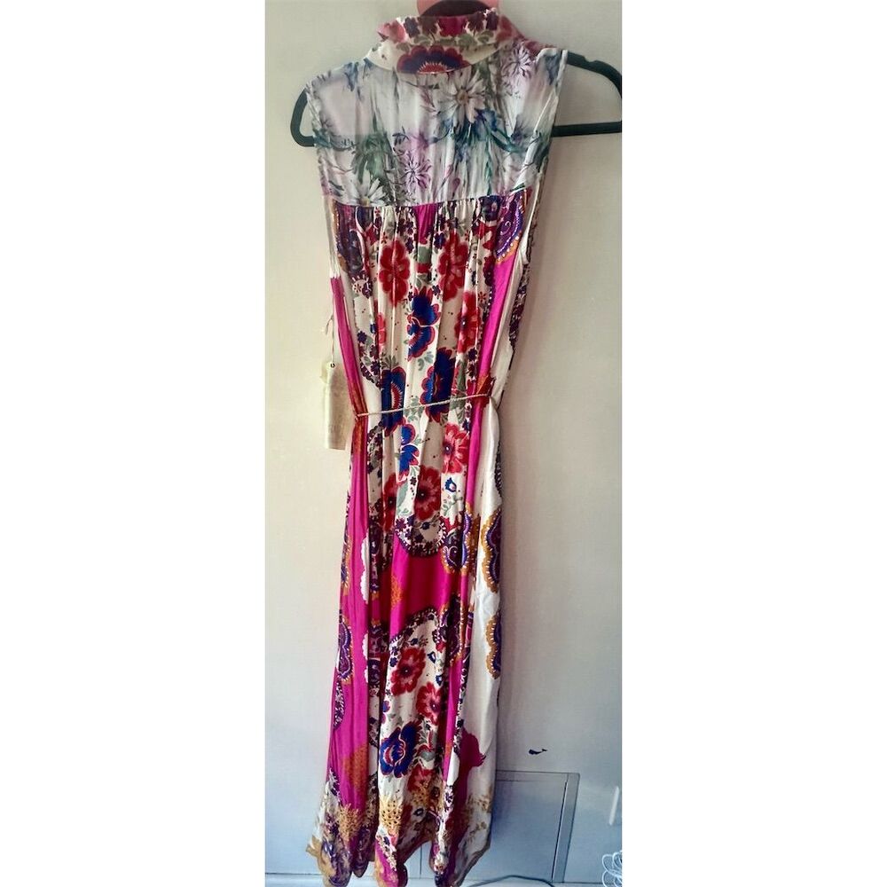 Aratta Paisley Print Sleeveless Midi Dress Multicolor Size small